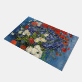 Vincent van Gogh - Vase met Cornbloemen en papaver Deurmat (Schuin)