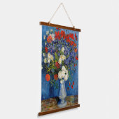 Vincent van Gogh - Vase met Cornbloemen en papaver Hangend Wandkleed (Gebogen)