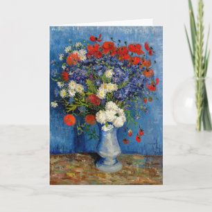 Vincent van Gogh - Vase met Cornbloemen en papaver Kaart