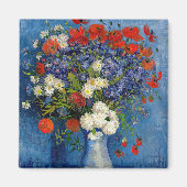 Vincent van Gogh - Vase met Cornbloemen en papaver Magneet (Voorkant)