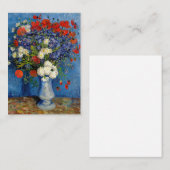 Vincent van Gogh - Vase met Cornbloemen en papaver Notitiekaartje (Voorkant / Achterkant)