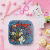 Vincent van Gogh - Vase met Cornbloemen en papaver Papieren Bordje (Feest)