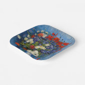 Vincent van Gogh - Vase met Cornbloemen en papaver Papieren Bordje (Gebogen)