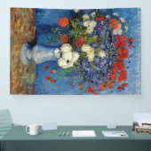 Vincent van Gogh - Vase met Cornbloemen en papaver Spandoek (Beurs)