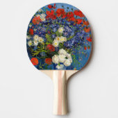 Vincent van Gogh - Vase met Cornbloemen en papaver Tafeltennisbatje (Voorkant)