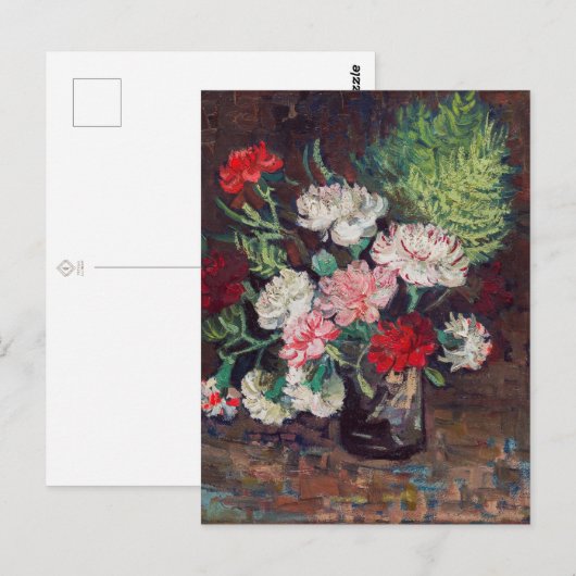 Vincent van Gogh Vase met het Briefkaart van de an (Voorkant / Achterkant)
