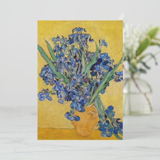 Vincent van Gogh - Vase met Irises Bedankkaart (Staand voorkant)