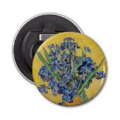 Vincent van Gogh - Vase met Irises Button Flesopener (Voorkant)