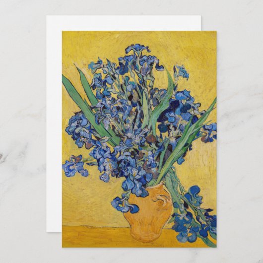 Vincent van Gogh - Vase met Irises Kaart (Voorkant / Achterkant)
