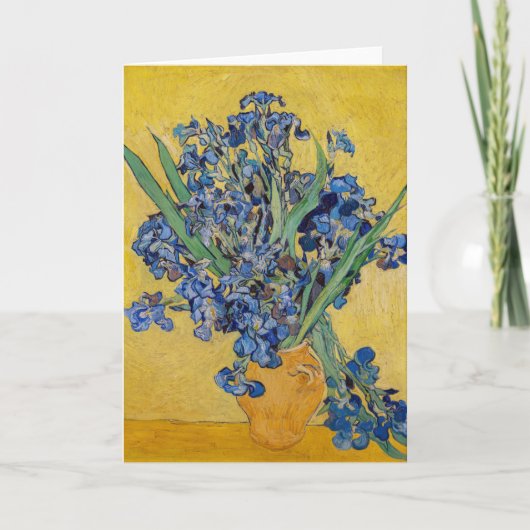 Vincent van Gogh - Vase met Irises Kaart (Voorkant)