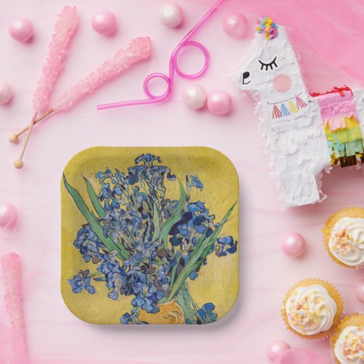 Vincent van Gogh - Vase met Irises Papieren Bordje (Feest)