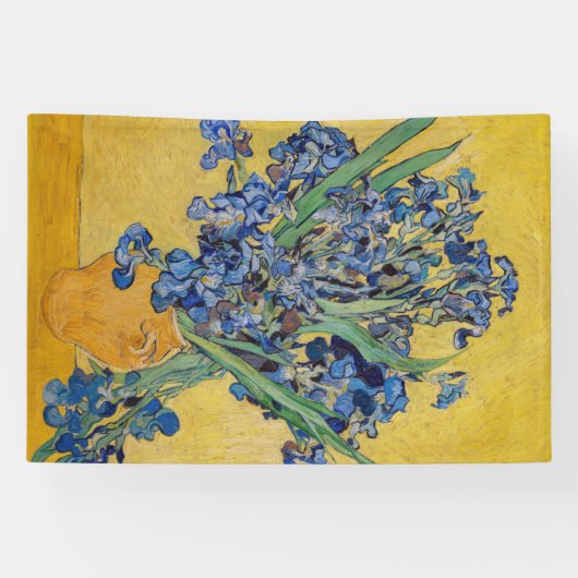 Vincent van Gogh - Vase met Irises Spandoek (Horizontaal)
