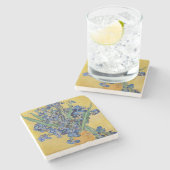 Vincent van Gogh - Vase met Irises Stenen Onderzetter (Zijkant)