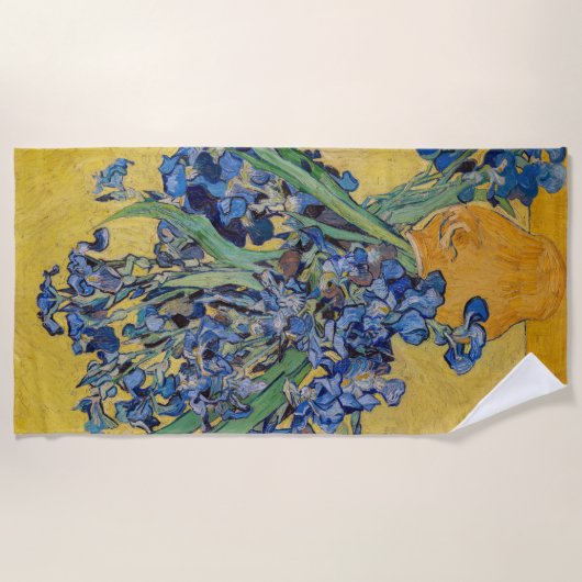 Vincent van Gogh - Vase met Irises Strandlaken (Voorkant)