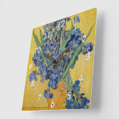 Vincent van Gogh - Vase met Irises Vierkante Klok (Hoek)