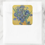 Vincent van Gogh - Vase met Irises Vierkante Sticker (Tas)