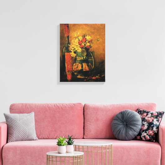 Vincent Van Gogh - Vase met karnalen Fine Art Canvas Afdruk (Insitu (Woonkamer))