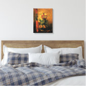 Vincent Van Gogh - Vase met karnalen Fine Art Canvas Afdruk (Insitu (Slaapkamer))
