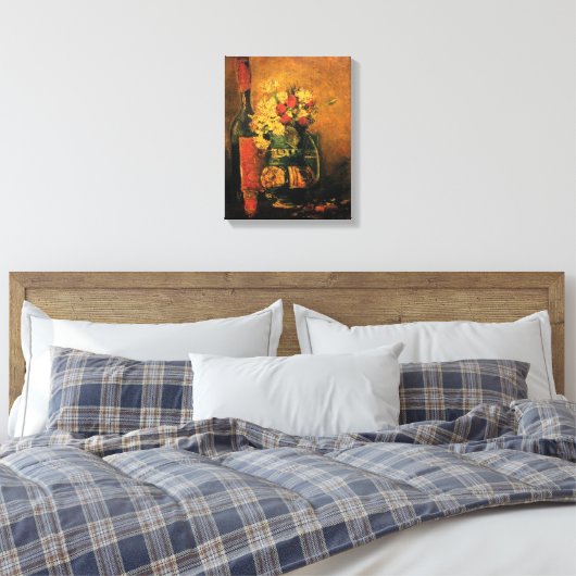 Vincent Van Gogh - Vase met karnalen Fine Art Canvas Afdruk (Insitu (Slaapkamer))