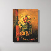 Vincent Van Gogh - Vase met karnalen Fine Art Canvas Afdruk (Voorkant)