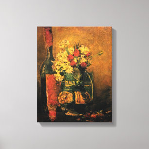 Vincent Van Gogh - Vase met karnalen Fine Art Canvas Afdruk