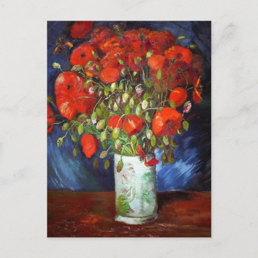 Vincent Van Gogh Vase met Red Poppies Fine Art Briefkaart (Voorkant)
