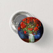 Vincent Van Gogh Vase met Red Poppies Fine Art Ronde Button 3,2 Cm (Voorkant /achterkant)