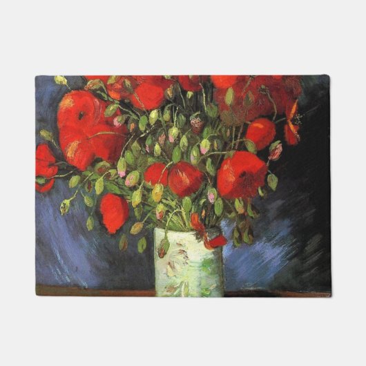 Vincent Van Gogh Vase met rode papavers Deurmat (Voorkant)