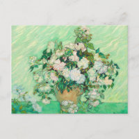 Vincent Van Gogh Vase met roze Roses Fine Art