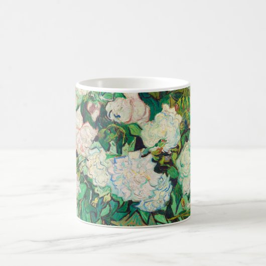 Vincent Van Gogh Vase met roze Roses Fine Art Koffiemok (Center)