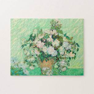 Vincent Van Gogh Vase met roze Roses Fine Art Legpuzzel