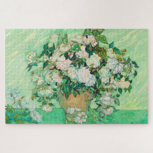 Vincent Van Gogh Vase met roze Roses Fine Art Legpuzzel