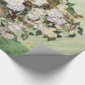 Vincent Van Gogh Vase met roze rozen Floral Art Cadeaupapier (Hoek)