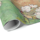 Vincent Van Gogh Vase met roze rozen Floral Art Cadeaupapier (Rol Hoek)