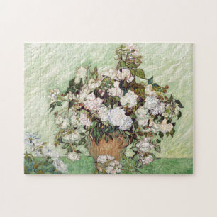 Vincent Van Gogh Vase met roze rozen Floral Art Legpuzzel