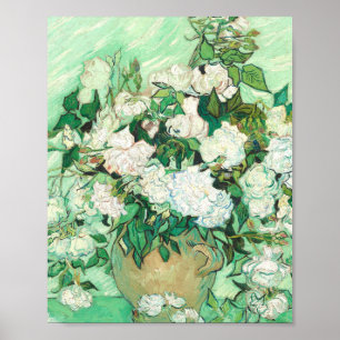 Vincent Van Gogh Vase met roze rozen Poster