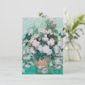 Vincent Van Gogh - Vase met Rozen, 1890 Bedankkaart (Staand voorkant)