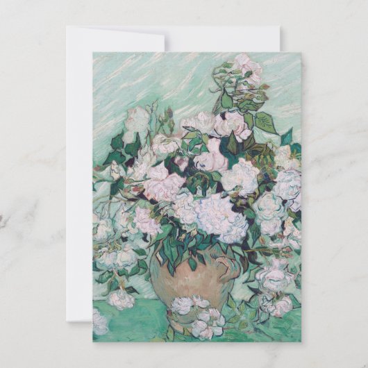 Vincent Van Gogh - Vase met Rozen, 1890 Bedankkaart (Voorkant)