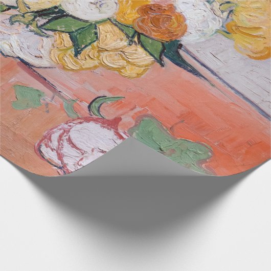 Vincent van Gogh - Vase met Rozen en Anemones Cadeaupapier (Hoek)