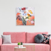 Vincent van Gogh - Vase met Rozen en Anemones Canvas Afdruk (Insitu (Woonkamer))