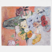 Vincent van Gogh - Vase met Rozen en Anemones Fleece Deken (Voorkant (Horizontaal))