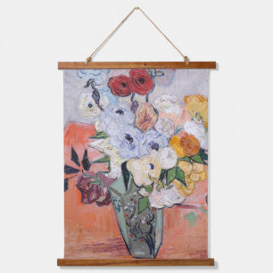 Vincent van Gogh - Vase met Rozen en Anemones Hangend Wandkleed