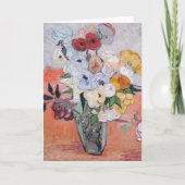 Vincent van Gogh - Vase met Rozen en Anemones Kaart (Voorkant)