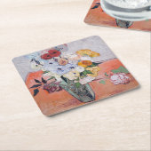 Vincent van Gogh - Vase met Rozen en Anemones Kartonnen Onderzetters (Schuin)