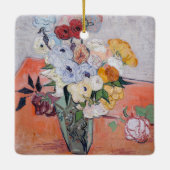 Vincent van Gogh - Vase met Rozen en Anemones Keramisch Ornament (Achterkant)