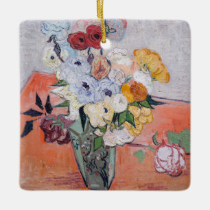 Vincent van Gogh - Vase met Rozen en Anemones Keramisch Ornament