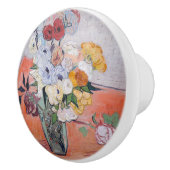 Vincent van Gogh - Vase met Rozen en Anemones Keramische Knop (Rechts)