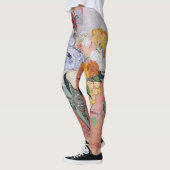 Vincent van Gogh - Vase met Rozen en Anemones Leggings (Links)