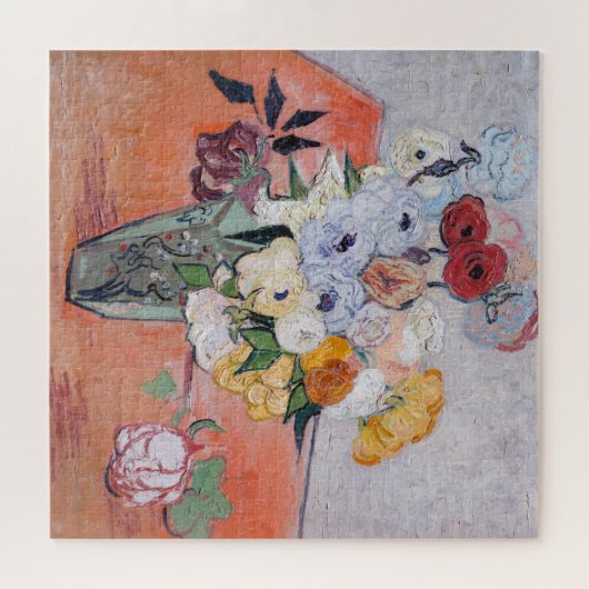 Vincent van Gogh - Vase met Rozen en Anemones Legpuzzel (Horizontaal)