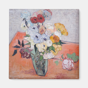 Vincent van Gogh - Vase met Rozen en Anemones Magneet